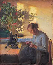 Sewing Fisherman's Wife 1890 By Anna Ancher