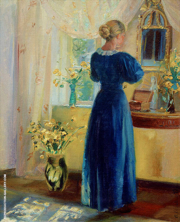 Young Woman in Front of a Mirror | Oil Painting Reproduction
