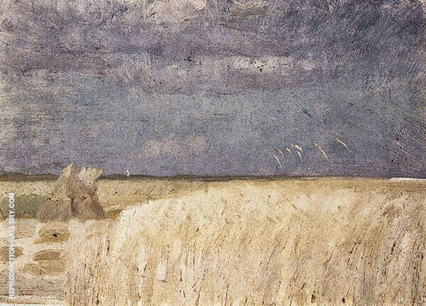 Cornfield at Harvest by Anna Ancher | Oil Painting Reproduction