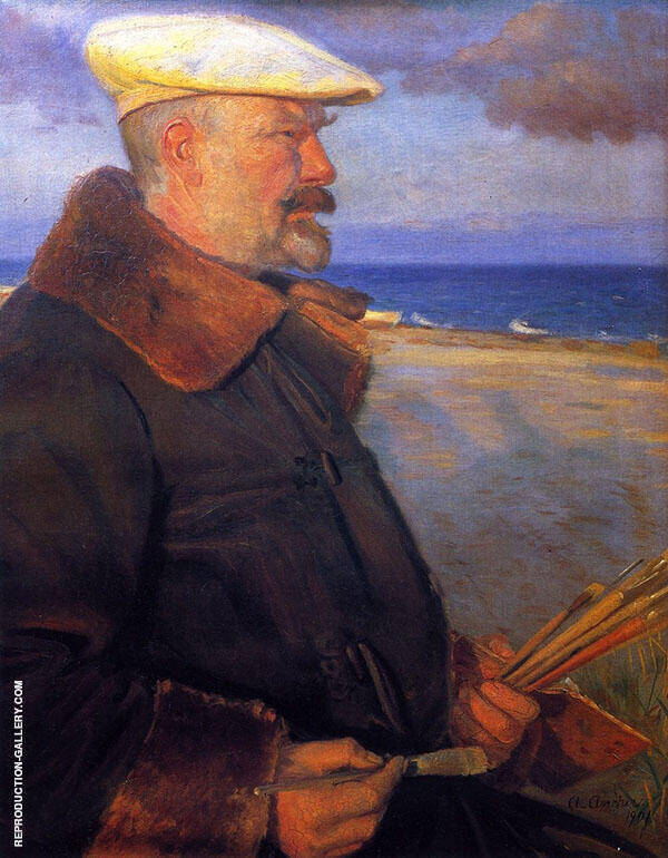 Michael Ancher 1901 by Anna Ancher | Oil Painting Reproduction