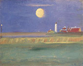 Moon Evening Lighthouse By Anna Ancher