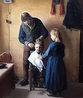 The Haircut By Anna Ancher