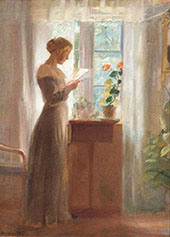 Young Girl Reading a Letter By Anna Ancher