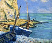 Boats at Etretat By Theodore Earl Butler