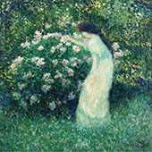 Lili Butlerin Claude Monet's Garden By Theodore Earl Butler