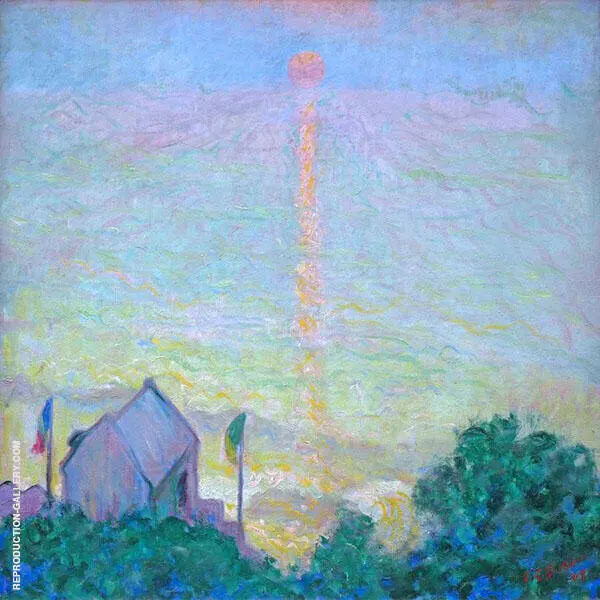 Setting Sun in Veules Les Roses By Theodore Earl Butler