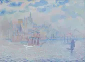Ships in New York Harbour 1907 By Theodore Earl Butler