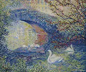 Swans Central Park 1910 By Theodore Earl Butler
