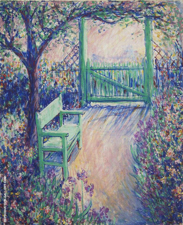 The Artist's Garden Green Chair | Oil Painting Reproduction