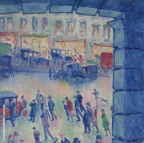 The Roman Court and Station of St.Lazare 1922 By Theodore Earl Butler