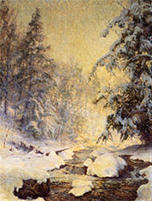 A Brook in Winter By Walter Launt Palmer