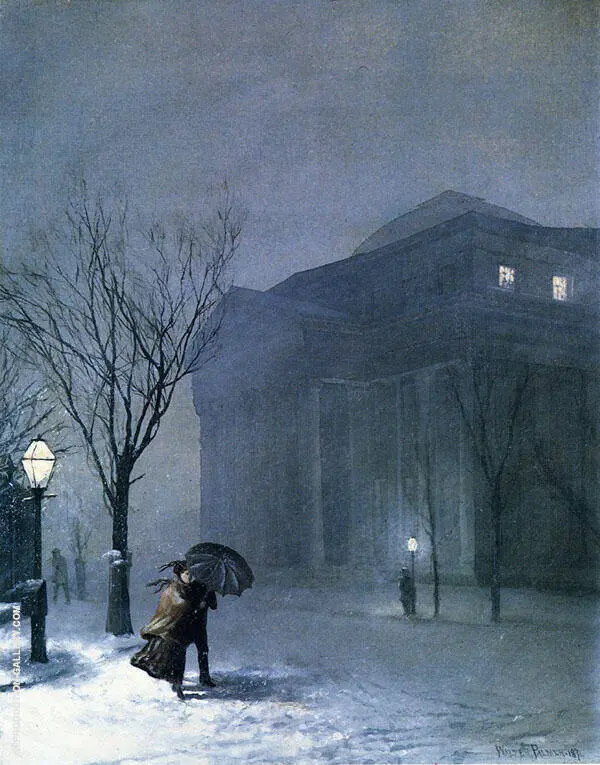 Albany in The Snow By Walter Launt Palmer
