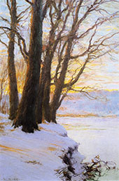 Hudson River Sunset By Walter Launt Palmer