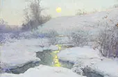 Moonrise at Dusk By Walter Launt Palmer