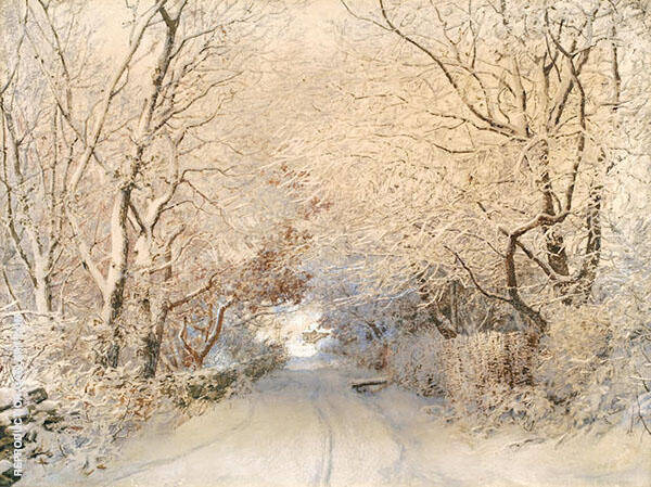 Path in Winter Landscape | Oil Painting Reproduction