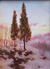 Snow Laden Sunrise in The Catskills c1905 By Walter Launt Palmer