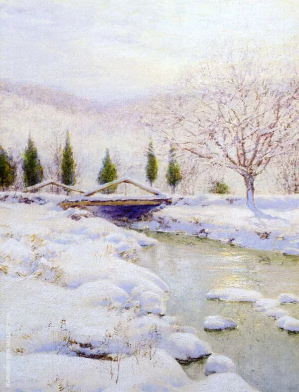 The Bridge, Winter By Walter Launt Palmer