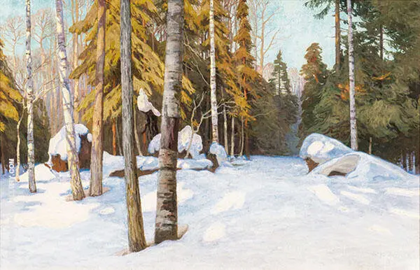 Winter Woodlands By Walter Launt Palmer