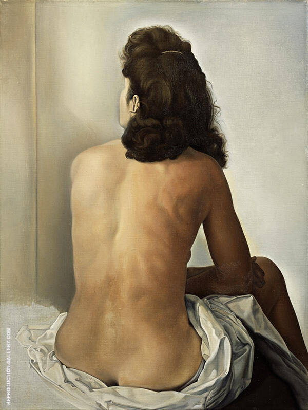 Gala Nude from the Back Looking into an Invisible Mirror 1960 | Oil Painting Reproduction