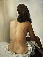 Gala Nude from the Back Looking into an Invisible Mirror 1960 By Salvador Dali