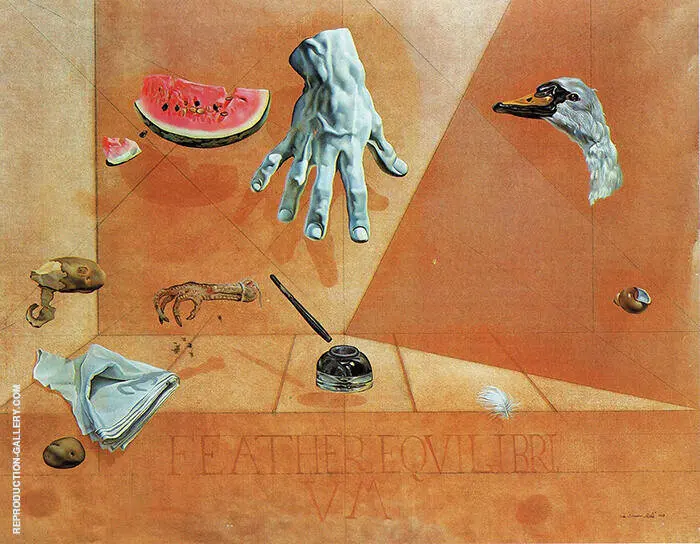 Feather and Equilibrium 1947 By Salvador Dali