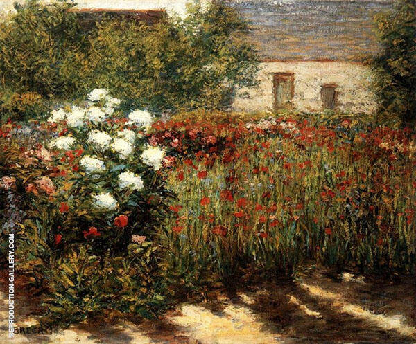 Garden at Giverny 1890 by John Leslie Breck | Oil Painting Reproduction