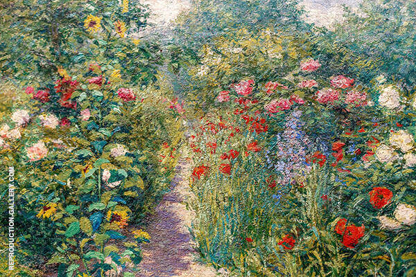 Garden at Giverny c1887 by John Leslie Breck | Oil Painting Reproduction