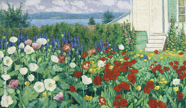 Garden Ironbound Island Maine | Oil Painting Reproduction