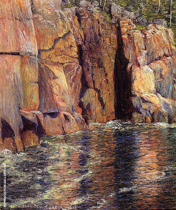 The Cliffs at Ironbound Island Maine 1898 | Oil Painting Reproduction