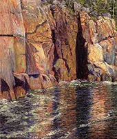 The Cliffs at Ironbound Island Maine 1898 By John Leslie Breck