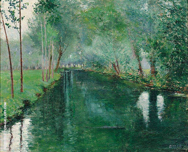 The River Etpte c1887 by John Leslie Breck | Oil Painting Reproduction