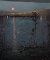 Moon on The Lake 1907 By Leon Dabo