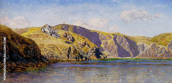 Coast Scene With Calm Sea by John Brett | Oil Painting Reproduction