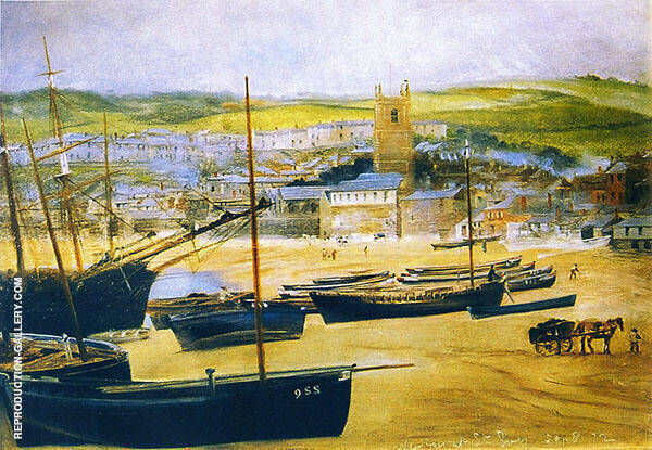 Net Day at St Ives by John Brett | Oil Painting Reproduction