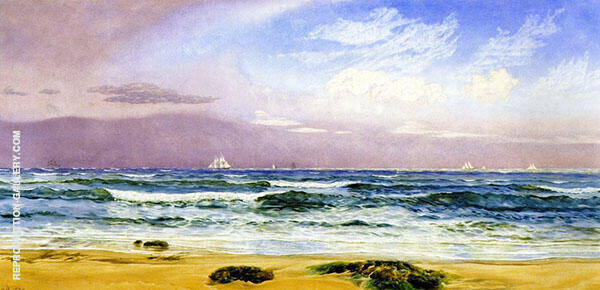 Shipping off The Coast by John Brett | Oil Painting Reproduction
