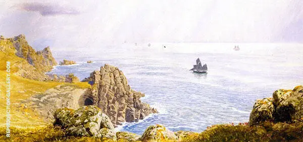 Summer Mists off Tol Pen By John Brett