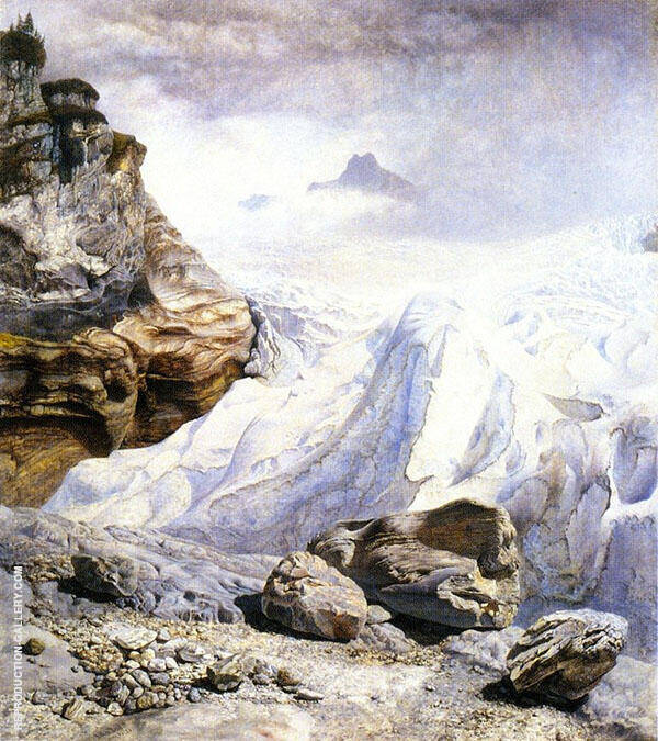 The Glacier of Rosenlaui by John Brett | Oil Painting Reproduction