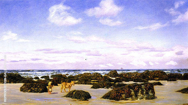 View on The Beach at St Agnes by John Brett | Oil Painting Reproduction