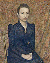 Portrait of The Artist's Sister By Georges Lemmen