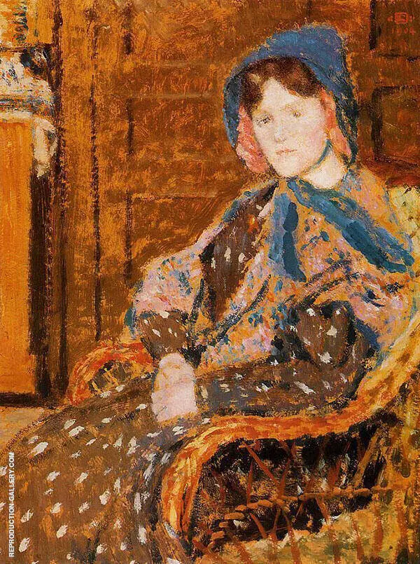Seated Young Woman in a Blue Hat 1904 By Georges Lemmen