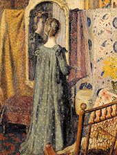 Woman Standing in Front of The Mirror By Georges Lemmen