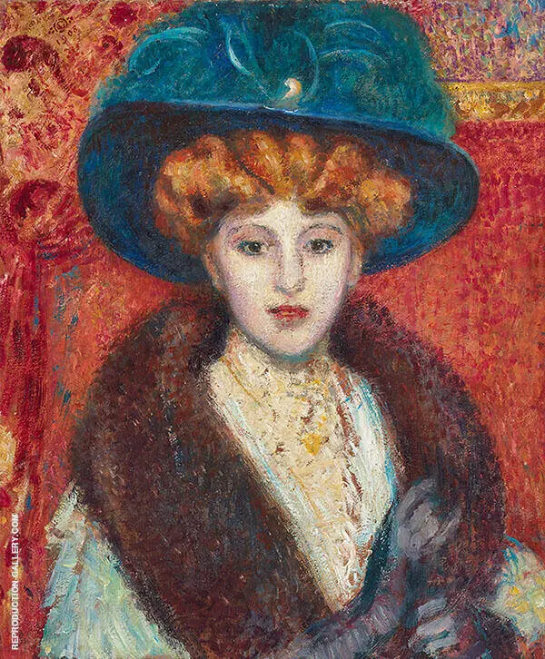 Woman with Blue Hat By Georges Lemmen