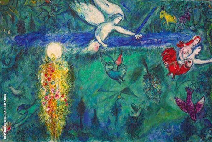 Adam and Eve Expelled from Paradise 1961 By Marc Chagall