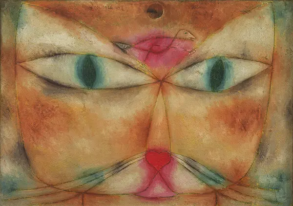 Cat and Bird 1928 By Paul Klee