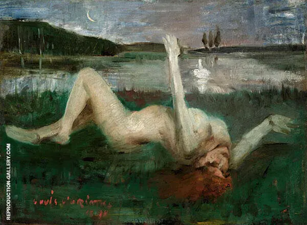Leda and The Swan By Lovis Corinth