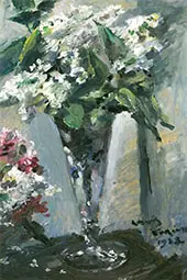 Liliacs In a Glass 1923 By Lovis Corinth