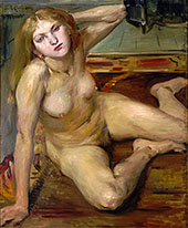 Nude Girl on a Rug By Lovis Corinth