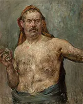 Self Portrait with Glass 1907 By Lovis Corinth