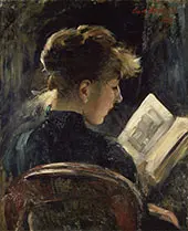 Woman Reading 1888 By Lovis Corinth