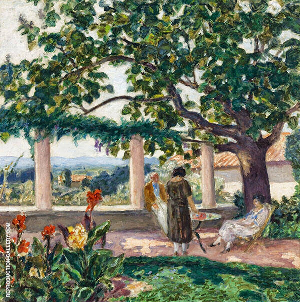 The Terrace At Laudun by Albert Andre | Oil Painting Reproduction